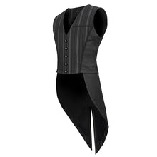 Load image into Gallery viewer, WT06601 Striped Removable Swallowtail Men's Vest