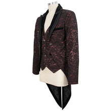 Load image into Gallery viewer, CT19102 red fake two-piece gothic tuxedo