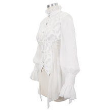 Load image into Gallery viewer, SHT06802 white Gothic Chiffon Blouse