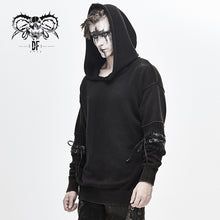 Load image into Gallery viewer, SR009 devil fashion everyday clothing newest style winter black punk men hooded sweater