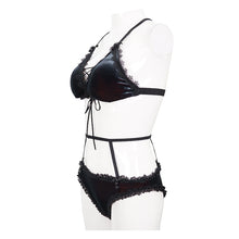 Load image into Gallery viewer, SST018 Black and red velvet swimsuit suit