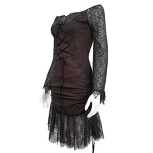 Load image into Gallery viewer, SKT164 Gothic Dark Red Daily Dress