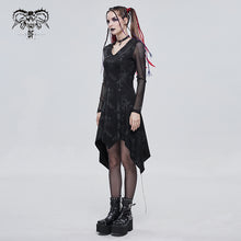 Load image into Gallery viewer, SKT135 Hollow out Tied Rope Shoulder Printed Dress