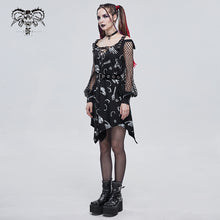 Load image into Gallery viewer, SKT140 Bone printing long sleeve long dress