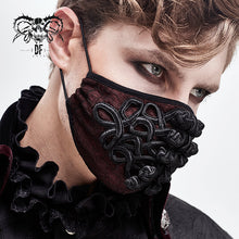 Load image into Gallery viewer, MK030 Chinese frog textured burgundy gothic chiffon men mask