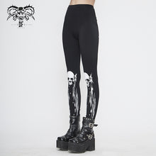 Load image into Gallery viewer, PT136 Punk skull-wing printed leggings