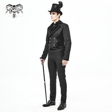 Load image into Gallery viewer, CT17401 black Gothic men dress coat