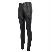 Load image into Gallery viewer, PT157 Gothic velvet printed basic style black women leather leggings