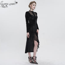 Load image into Gallery viewer, ESKT039 Small stand collar Paisley lace dress