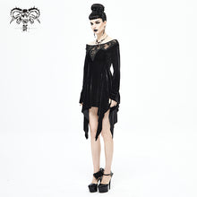 Load image into Gallery viewer, SKT121 flat shoulder deep V daily life gothic dress