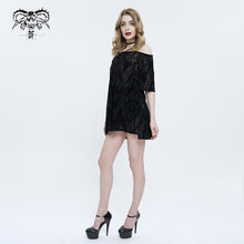 Load image into Gallery viewer, SKT159 Flocked Printed Loose Dress