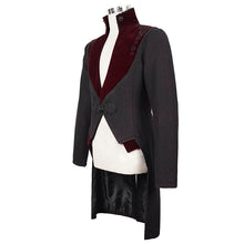 Load image into Gallery viewer, CT173 Gothic black and red bloody embroidered men coat