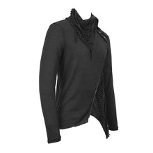 Load image into Gallery viewer, TT157 daily life men big ragged turn down collar woolen punk long sleeve shirts with zipper