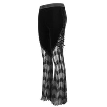 Load image into Gallery viewer, PT15201 daily life sexy women Gothic mesh flared trousers with side tie