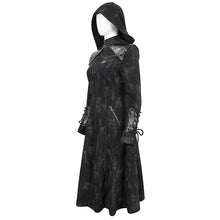 Load image into Gallery viewer, CT202 Women Punk Irregular Pattern Print Long Trench Coat