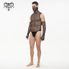 Load image into Gallery viewer, SX01301 Mesh sexy one piece men bodysuit