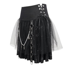 Load image into Gallery viewer, SKT15701 Black cross printed skirt