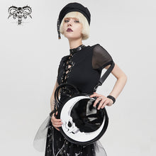 Load image into Gallery viewer, AS130 3D Moon printing leather round shoulder bag and handbag