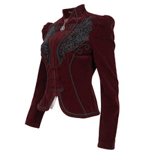 Load image into Gallery viewer, CT19302 women wine gothic short coat