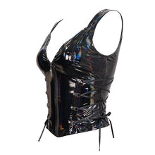 Load image into Gallery viewer, WT065 Women's Punk Dream Color Leather tight Vest