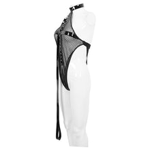 Load image into Gallery viewer, SX010 punk women fetish cross-shaped halter one piece sexy lingerie with strap