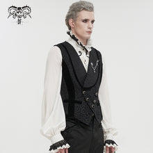 Load image into Gallery viewer, WT07001 Gothic dark pattern black vest (with brooch)