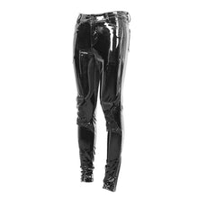 Load image into Gallery viewer, PT127 devil fashion kneepad tight cyberpunk fetish men patent leather trousers