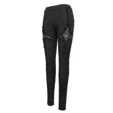 Load image into Gallery viewer, PT124 Gothic laced up sexy women knit black leggings