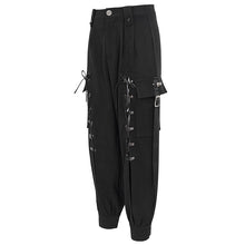 Load image into Gallery viewer, PT181 tied with rope hollow out punk women overalls