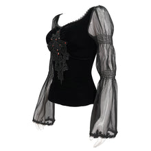 Load image into Gallery viewer, TT193 Gothic Velvet chiffon Long Sleeve Women's T-Shirt