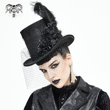 Load image into Gallery viewer, AS082 Mesh flower feather top hat