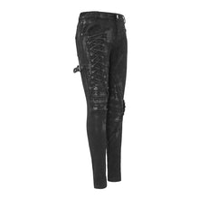 Load image into Gallery viewer, PT110 Punk mecha hand painted laced up legs cool women pants
