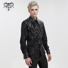 Load image into Gallery viewer, SHT098 Rib-shaped punk hand-painted men's shirt