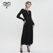 Load image into Gallery viewer, SKT144 gothic dark pattern long sleeve long dress