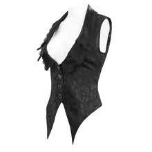 Load image into Gallery viewer, WT074 Deep V multi-layer collar Gothic vest