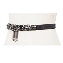 Load image into Gallery viewer, AS101 Gothic diamond tassel thin belt