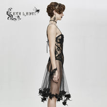 Load image into Gallery viewer, ETT021 Translucent rose lace sexy ladies gothic jumpsuits with swing