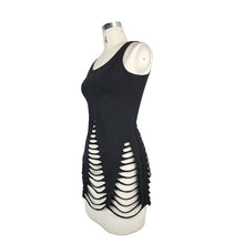 Load image into Gallery viewer, TT062 Summer daily wear centipede back hollow out punk women black halter vest
