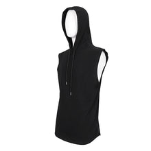 Load image into Gallery viewer, TT209 Basic style loose sleeveless punk black men hoodie