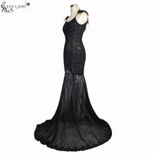 Load image into Gallery viewer, ESKT005 party darkness floral pattern floor length sexy women lace fishtail dress