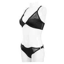 Load image into Gallery viewer, SST016 Vertical stripes bat-shaped swimsuit