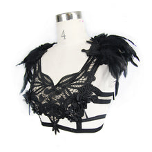 Load image into Gallery viewer, EAS003 Feathers detachable 3D flowers sexy lingerie ladies accessories with fur