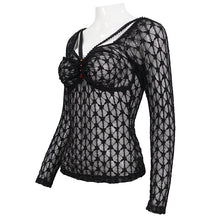 Load image into Gallery viewer, TT190 Gothic translucent Stretch Long Sleeve Women's T-Shirt