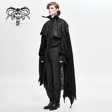 Load image into Gallery viewer, CA017 Gothic noble count darkness high neck cotton and linen tattered cloak