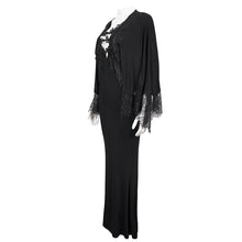 Load image into Gallery viewer, ESKT040 Deep V Neck bat Sleeve Small Fishtail Dress