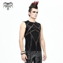 Load image into Gallery viewer, TT161 Men shiny knit patchwork vest