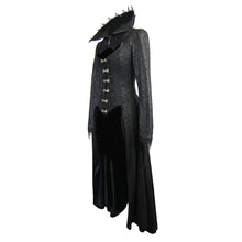 Load image into Gallery viewer, CT07301 Black floral dark pattern embroidered women dress coat