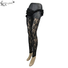 Load image into Gallery viewer, EPT001 Playboy Bunny asymmetrical booty rose layered lace leggings