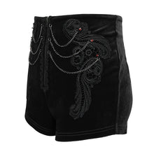 Load image into Gallery viewer, PT169 Gothic Stretch Velvet Women's High Waist Shorts
