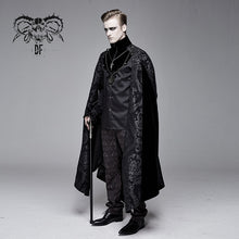 Load image into Gallery viewer, CT120 Chain pendant short front and long back black men long gothic cloak
